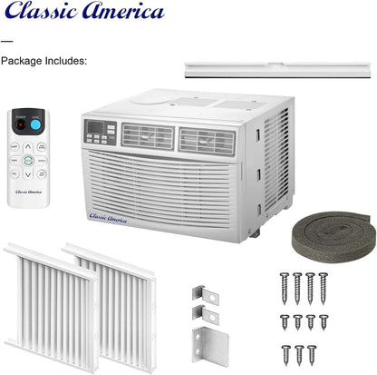 Classic America Climatiseurs Compatibles WiFi, Alexa Ready, économie D'énergie, Montés Sur Fenêtre (8000 BTU 12 CEER 120 VAC), Certification Energy Star, Blanc