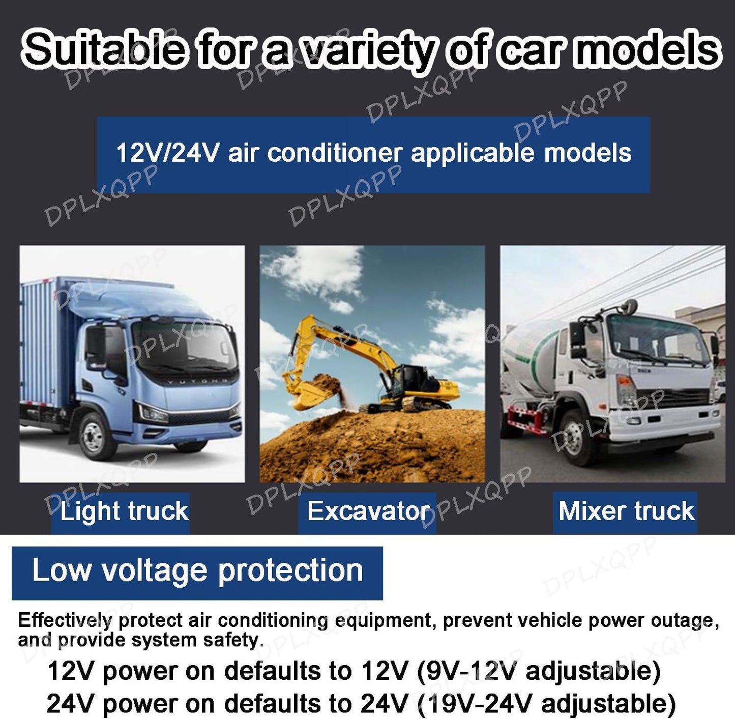 GENERIC Climatiseur à Double Ventilateur à Fréquence Variable, Capacité De Refroidissement De 1800 W/2600 W, Design à Faible Bruit Pour Un Sommeil Paisible, Installation Sur Le Toit De Camion/camping-car 12 V