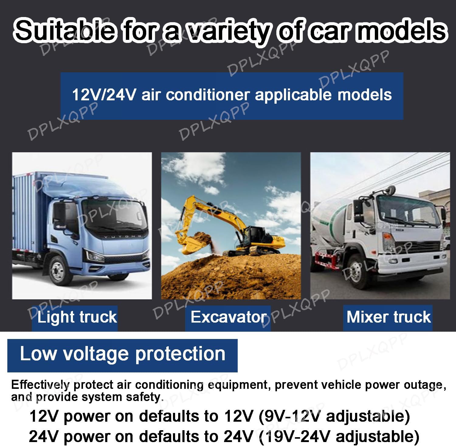 GENERIC Climatiseur à Double Ventilateur à Fréquence Variable, Capacité De Refroidissement De 1800 W/2600 W, Design à Faible Bruit Pour Un Sommeil Paisible, Installation Sur Le Toit De Camion/camping-car 12 V