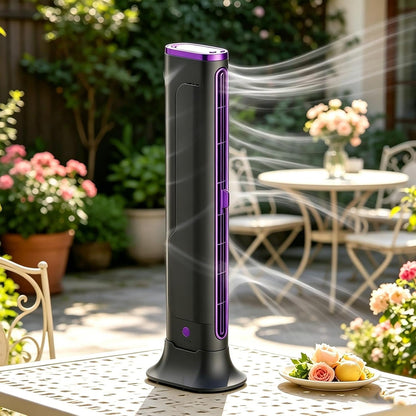  Petit Climatiseur Portable - Appareil Tour Compact Portable Rechargeable USB Sans Pales,ventilateur Climatiseur - Pour Bureau Extérieur Intérieur Voyage Camping-Car Garage Atelier Dortoir Cuisine