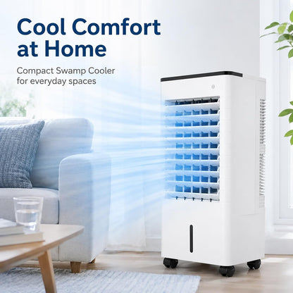  Rafraîchisseur D'Air, Climatiseur évaporatif, Remplissage D'Eau Par Le Haut, Pour Chambre, Salon, Refroidissement Intérieur