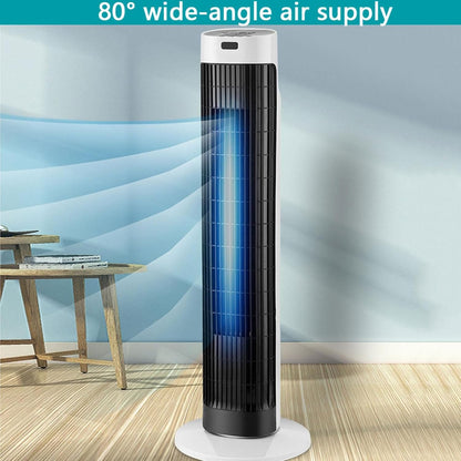  Ventilateur De Tour Sans Lame, Refroidisseur D'air Oscillant à 3 Vitesses Avec Télécommande, Faible Bruit évaporatif Portable AC Pour Chambre à Coucher, Bureau, Solution De Refroidissement Silencieuse