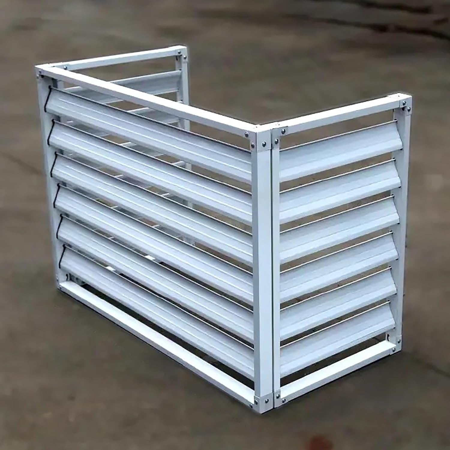 GENERIC Housse De Protection Pour Climatiseur Extérieur De Qualité Supérieure - Protection Contre Les Intempéries Pour Unités De Climatisation - Panneaux De Clôture En Aluminium Robuste - Résistant Aux