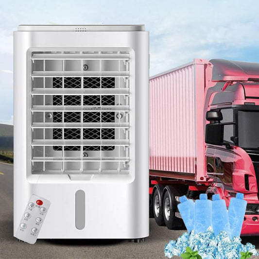  Refroidisseur D'air Évaporatif Portable Avec Réservoir D'eau, 3 Vitesses Et Minuteries, Refroidissement Silencieux Pour Camions, Camping-Cars, Fourgonnettes Et Caravanes, 12 V