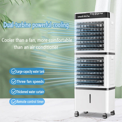 GENERIC Refroidisseur Par évaporation Portable Avec Télécommande, Minuterie 12 H Et Mode Veille, Idéal Pour La Maison, Le Bureau, La Chambre, La Climatisation Industrielle, Ventilateur De Refroidissement