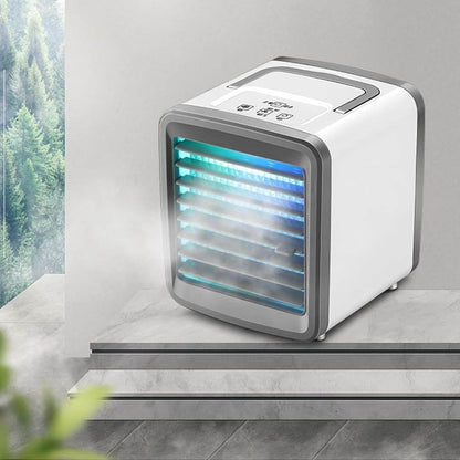 GENERIC Ventilateur De Refroidissement Portable Avec Humidification à 2 Vitesses, Climatiseur USB à économie D'énergie Pour La Maison, Le Bureau, L'intérieur Et L'extérieur