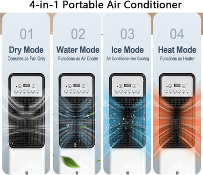 GENERIC Refroidisseur D'air évaporatif Portable Avec Réservoir 3L, 4 Modes, 3 Vitesses, 12H Minuterie, Télécommande, Refroidisseur De Marais Sans Fenêtre Pour La Chambre à Coucher, Pas De Tuyau Nécessaire