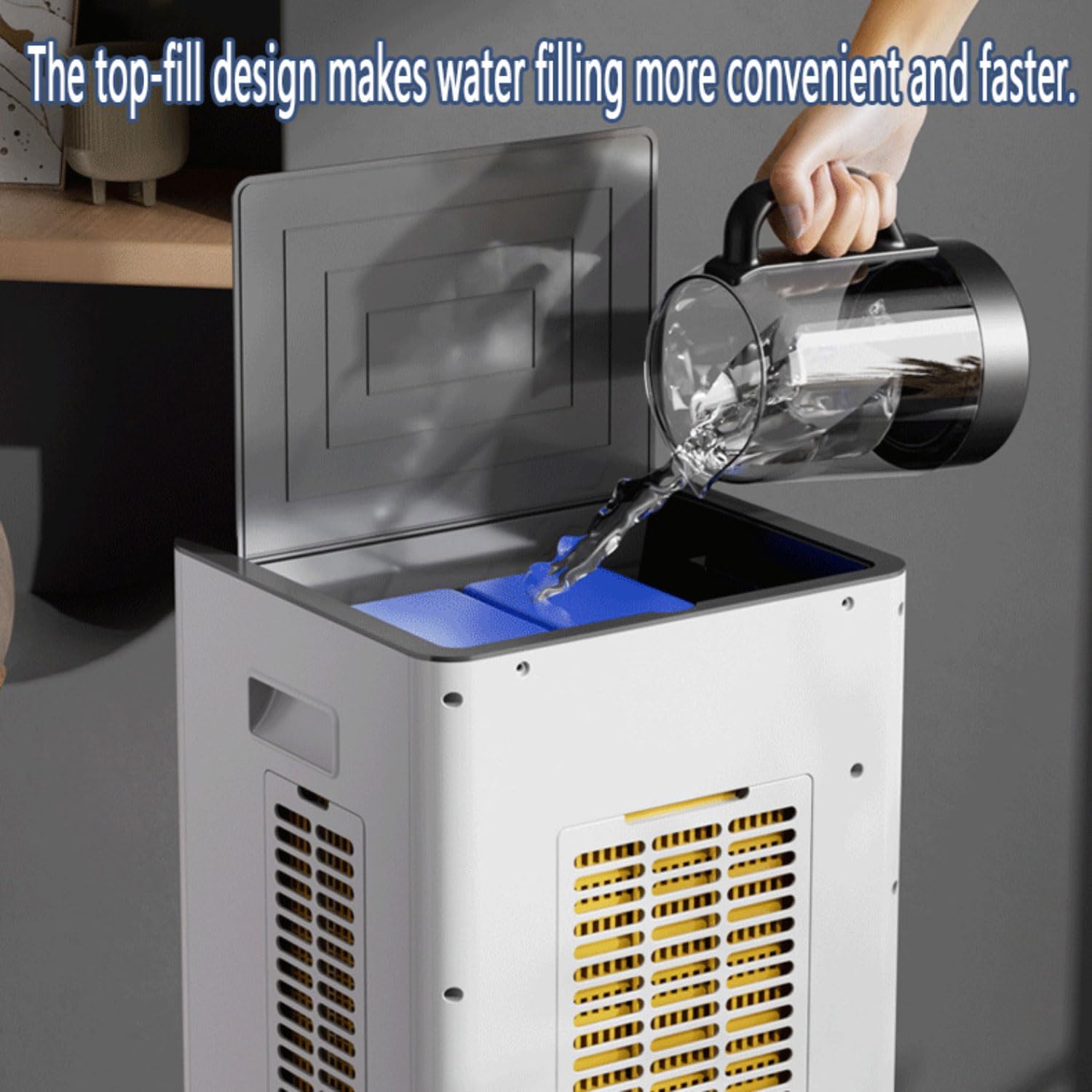 GENERIC Refroidisseur D'air évaporatif Portable, 10L à Distance De Réservoir, 60 Ventilateur Silencieux Oscillant Pour Le Bureau De Chambre à Coucher En Mode D'économie D'énergie