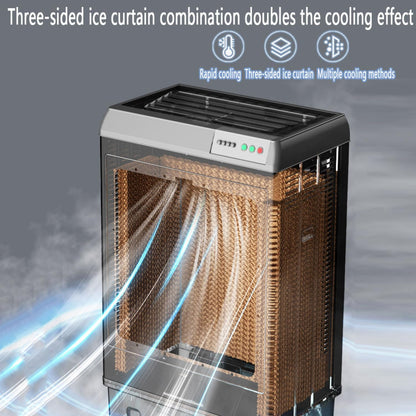 GENERIC Climatiseur Portable De Refroidisseur D'air évaporatif Avec 3 Vitesses 90°Oscillation 2 Ice Packs 100L Refroidisseur De Réservoir D'eau Portable Climatiseur Énergie-Sauvé Échange Ventilateur De Refroi