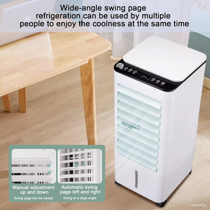  YVYKFZD Climatiseur Mobile, Rafraîchisseur D'air Par Évaporation Autonome, Refroidisseur D'air À Oscillation Automatique, Avec Télécommande, Minuterie De 12 Heures, Pour Le Bureau De La Chambre