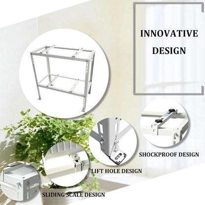  Support Pour Climatiseur, Mini Climatiseur Extérieur, Robuste, Double Niveau, Absorption Des Vibrations, Montage De Pompe à Chaleur Pour Plus De Stabilité Et De Durabilité