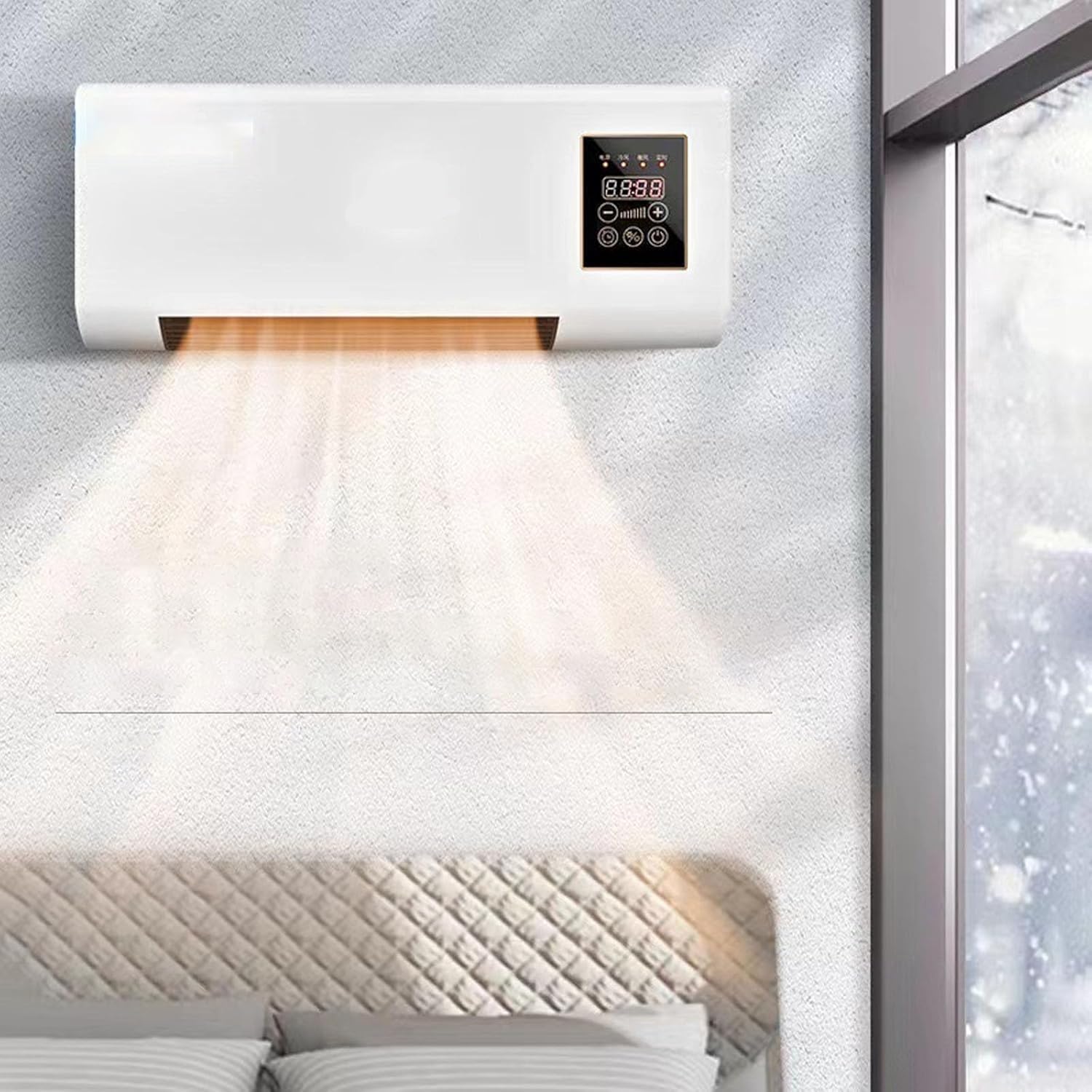  Climatiseur Ventilateur Climatiseur Mini Split AC/Hélateur, Climatisation Murale Mobile, Unités Climatisées Avec Fonctions De Refroidissement Et Ventilateur