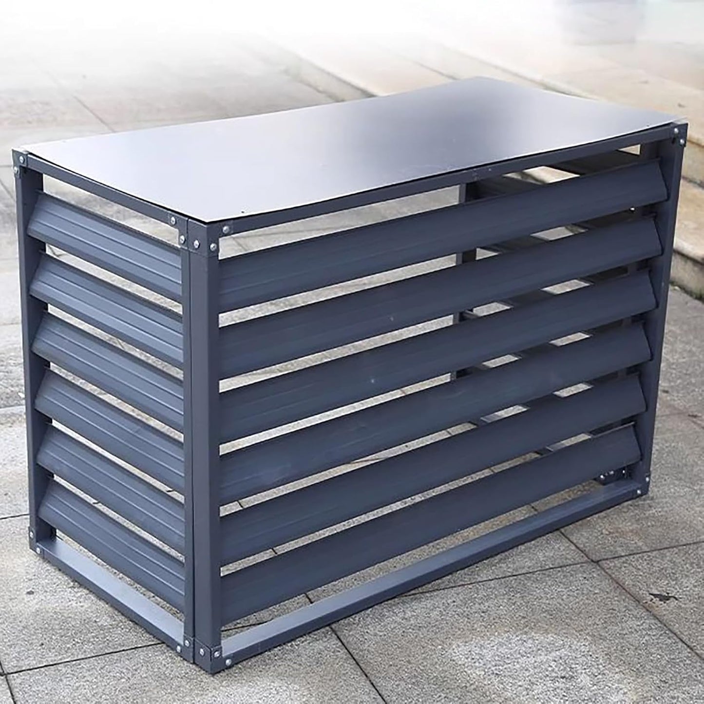 GENERIC Housse De Climatiseur D'extérieur De Qualité Supérieure – Protection De Pompe à Chaleur Avec Réduction Du Bruit En Aluminium Pour Une Utilisation En Intérieur/extérieur, Résistante Aux Intempéries Et