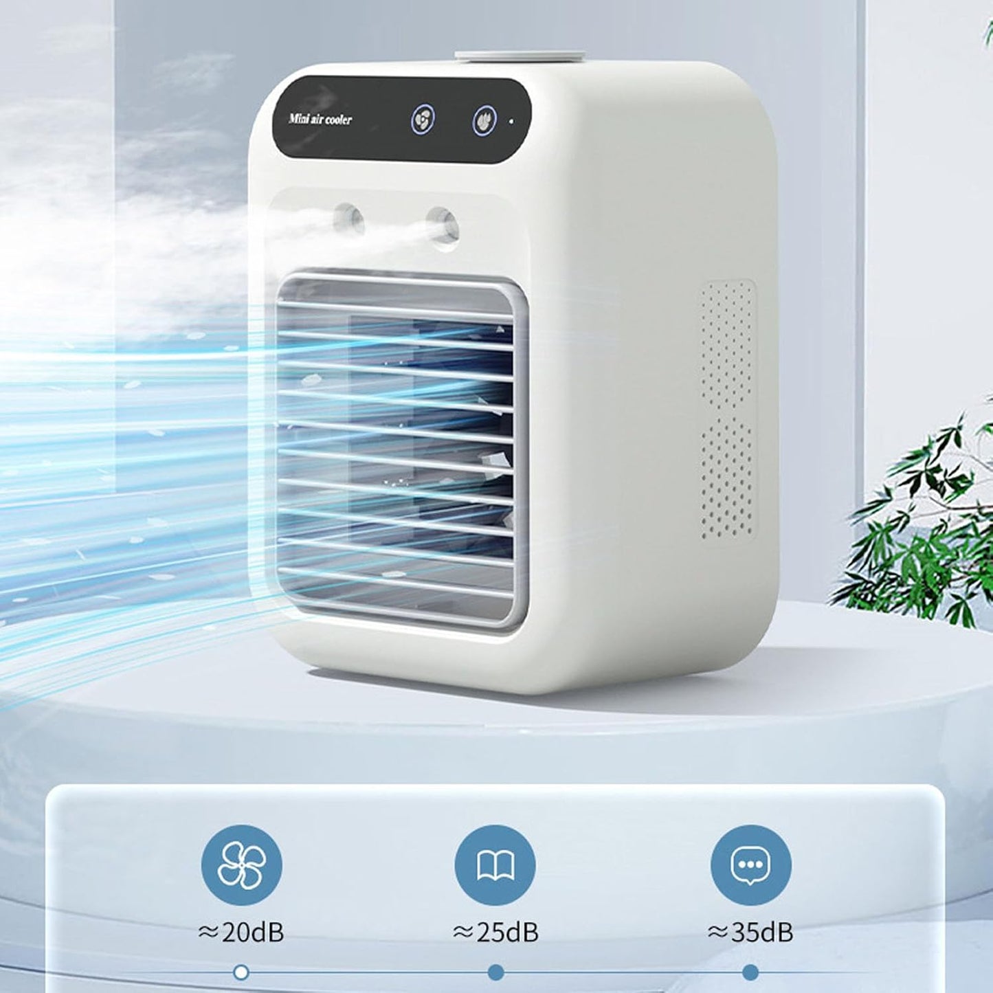  Mini Climatiseur, Climatiseur Portable Léger Et à Refroidissement Efficace, Réservoir D'eau Pulvérisée, Refroidisseur Mobile De 500 Ml Pour La Maison, Le Bureau Et Les Voyages
