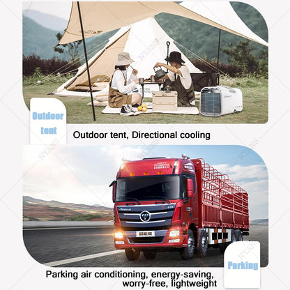  Climatiseur Portable Avec Affichage Numérique Et Télécommande, Déshumidificateur Et Rafraîchisseur D'air 4 En 1 Pour Les Voyages, Le Camping Et Les Activités De Plein Air
