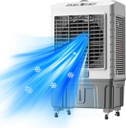 GENERIC Refroidisseur D'air Eatif Portable Avec Réglages à 3 Vitesses, Oscillat à 120 ° Et Réservoir D'eau 55L Pour Un Refroidissement Efficace Dans Les Maisons Et Les Bureaux