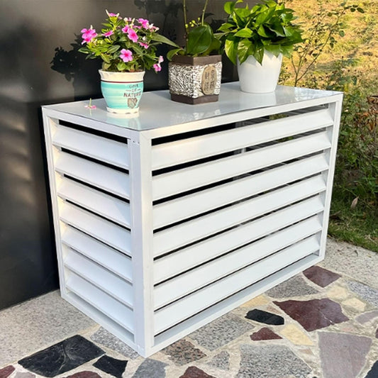  Housse En Aluminium Pour Climatiseur – Protection Imperméable Et Coupe-vent Pour Unités Extérieures, Housse De Pompe à Chaleur, Design Résistant Aux Intempéries, Utilisation En Intérieur Et En