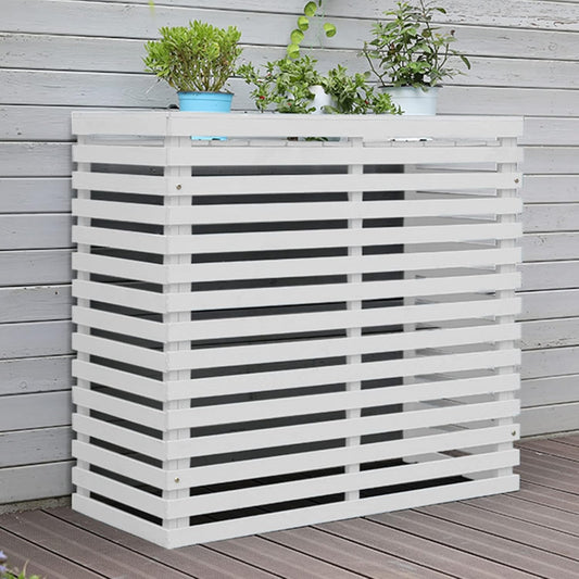  Housse De Protection En Bois Pour Climatiseur Extérieur - Clôture élégante Pour Dissimuler L'unité De Climatisation - Design Résistant Aux Intempéries Pour Un Attrait Amélioré