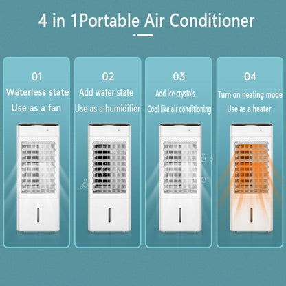 GENERIC Ventilateur De Refroidissement Portable Pour Climatiseur - Chauffage Mobile 4 En 1, Refroidisseur, Humidificateur Avec Télécommande, Minuterie 12 H, 3 Vitesses, Oscillant à 120° Pour La Maison Et Le