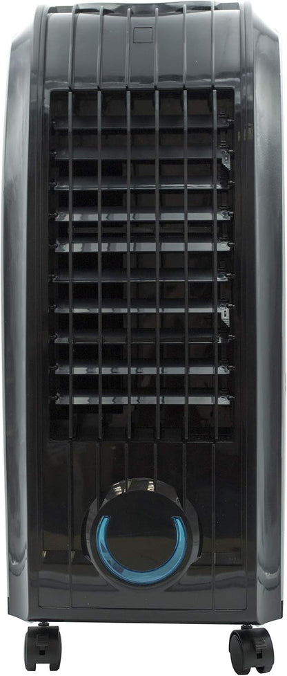  MPM MKL-01 Climatiseur évaporatif Refroidisseur D'air Portable, Oscillant, Fonction Humidificateur, Purificateur D'air, Réservoir 8 L, Tiroir à Glace