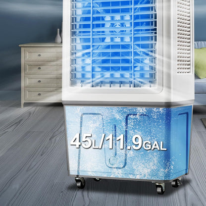  Climatiseur Mobile 3 En 1, Refroidisseur D'air, 3 Vitesses, Réservoir De 45 L, Oscillation, Télécommande, Refroidissement Rapide, Portable, Silencieux