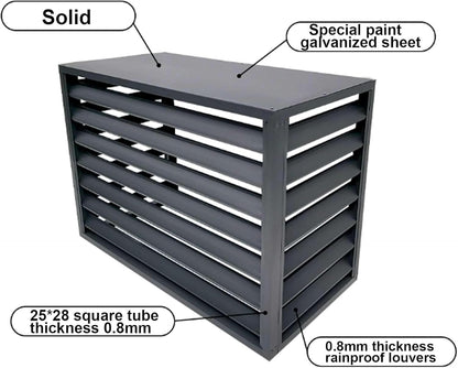 GENERIC Coque En Aluminium Pour Mini Unités Séparées, Protection De Climatiseur Extérieur, Housse De Pompe à Chaleur Résistante Aux Intempéries, Protection Contre Les UV, Utilisation En Toutes Saisons