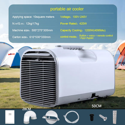 GENERIC Climatiseur Portable 4095 BTU à Refroidissement Rapide, Faible Consommation D'énergie, Ventilateur à Trois Vitesses, Fonction Minuterie Pour Camping, Camping-car, Voiture, Camion, Camionnette, Pêche