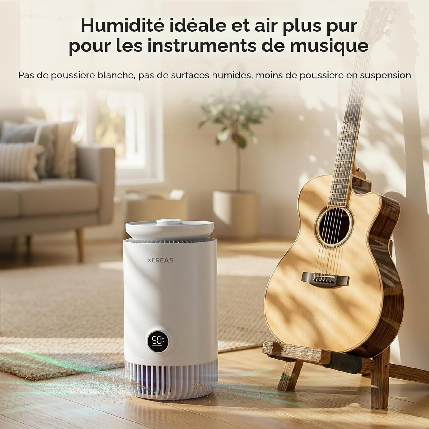 Humidificateur D'air 2-en-1 Avec Purificateur – Performance D'humidification Hygiénique Pour Pièce Jusqu'à 20 M², Réservoir 3L, 400 Ml/h – Filtre HEPA NanoProtect + Filtre à Charbon Actif