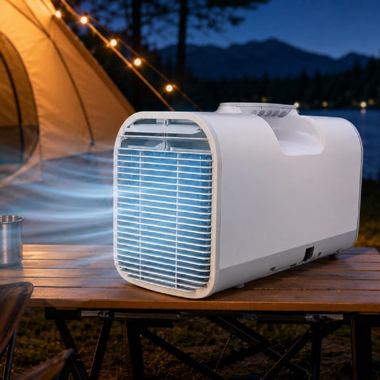  Tente Portable 4 En 1 AC, 4777 BTU Unité De Refroidissement Avec Ventilateur, Déshumidificateur.Puissance AC/DC Pour VRs, Vans, Camping.Contrôle Intelligent De L'application, Conception à Faible Bruit