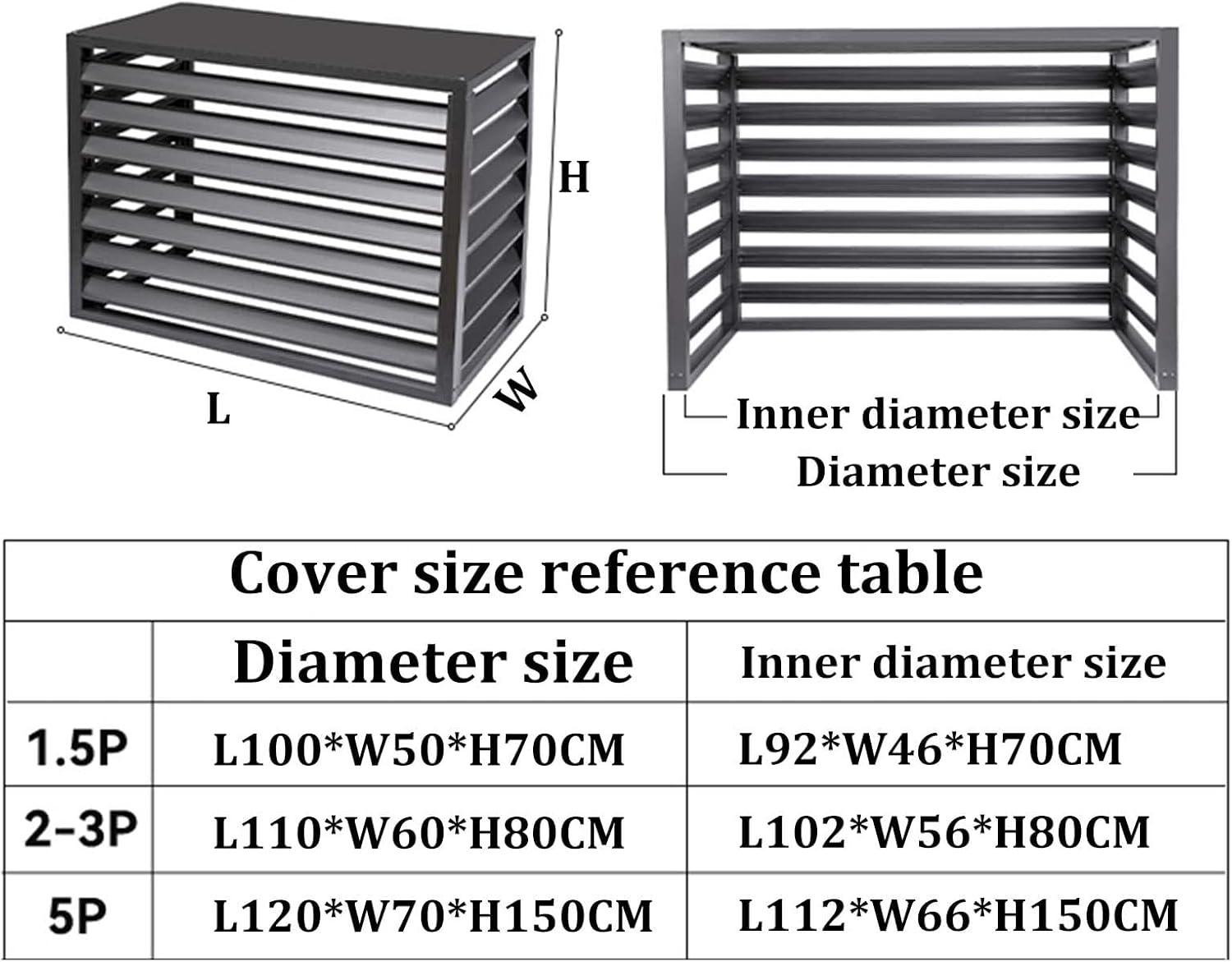  Housse De Climatiseur De Fenêtre Imperméable Et Résistante Avec Aluminium Pour L'extérieur Et La Poubelle, Protège L'unité De Condensation Des Débris