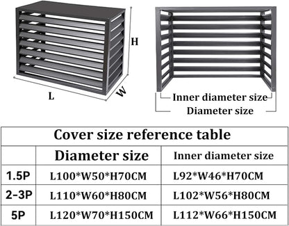  Housse De Climatiseur D'extérieur En Aluminium Résistant Aux Intempéries – Bouclier Décoratif Pour Unités AC Et Poubelles – Protection Pour équipement Et Unités D'extérieur