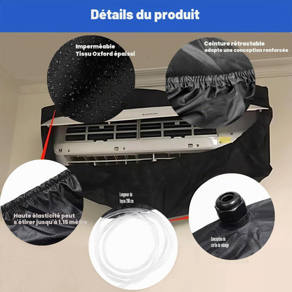  Housse De Protection Pour Le Nettoyage Des Unités Intérieures Des Climatiseurs, Hotte De Lavage Pour Climatiseur Mural étanche Et Poussière Avec Tuyau D'eau, Kit Nettoyage Climatisation Split