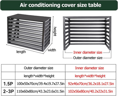 GENERIC Housse De Protection En Aluminium Pour Climatiseur Extérieur Et Support De Fleurs, Grille De Protection Pour Unités AC Et Pompes à Chaleur, Boîtier Autonome Pour Ordures Et Unités AC