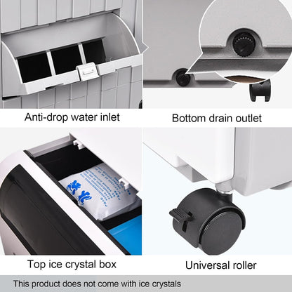 GENERIC Climatiseur Portable Industriel, Refroidisseur D'air Mobile, Réservoir D'eau De 30 L, 4 Roues, Ventilateur De Refroidissement Et Déshumidificateur 3 En 1 Pour La Maison Et Le Bureau, Unité D
