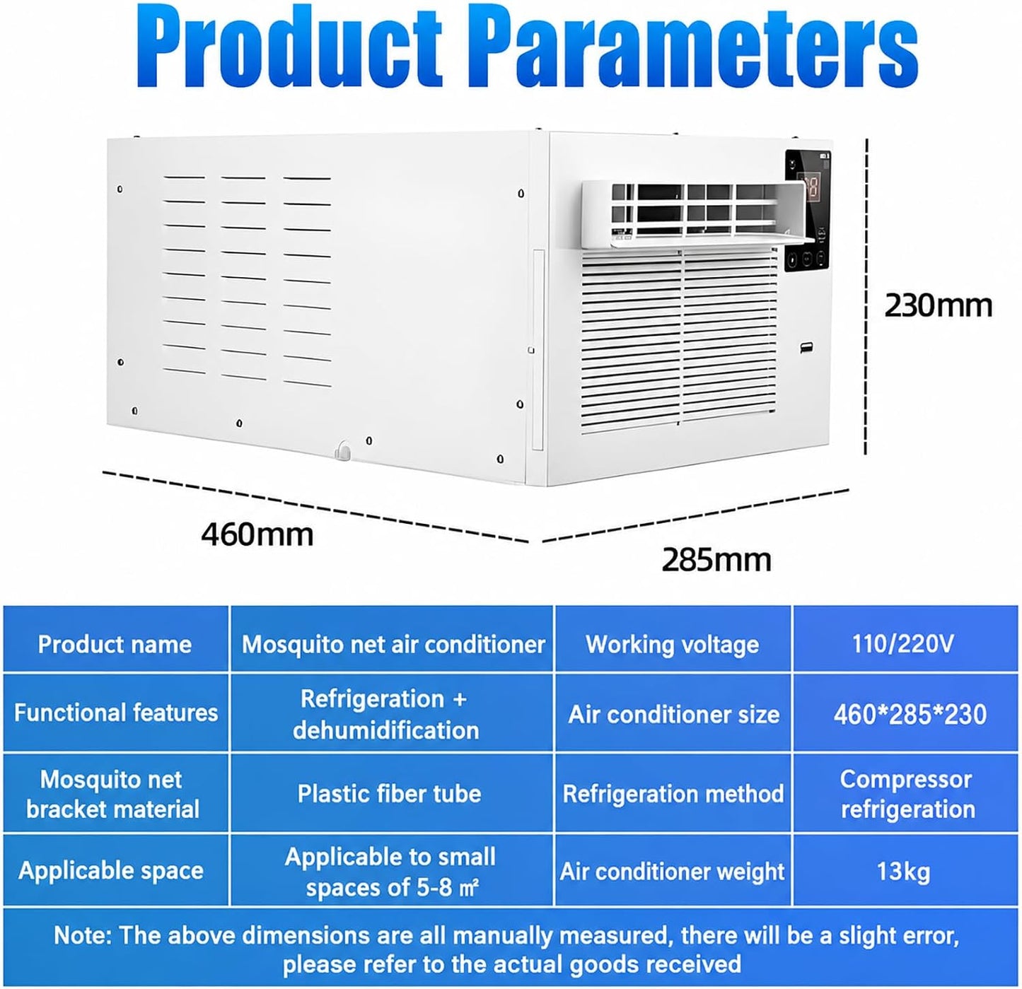  Climatiseur Portable Avec Déshumidificateur, Refroidissement Rapide Pour Le Dortoir De Chambre, Fonctionnement Silencieux, Comprend Tuyau D'échappement Et Tuyau D'évacuation, Configuration Facile Pour
