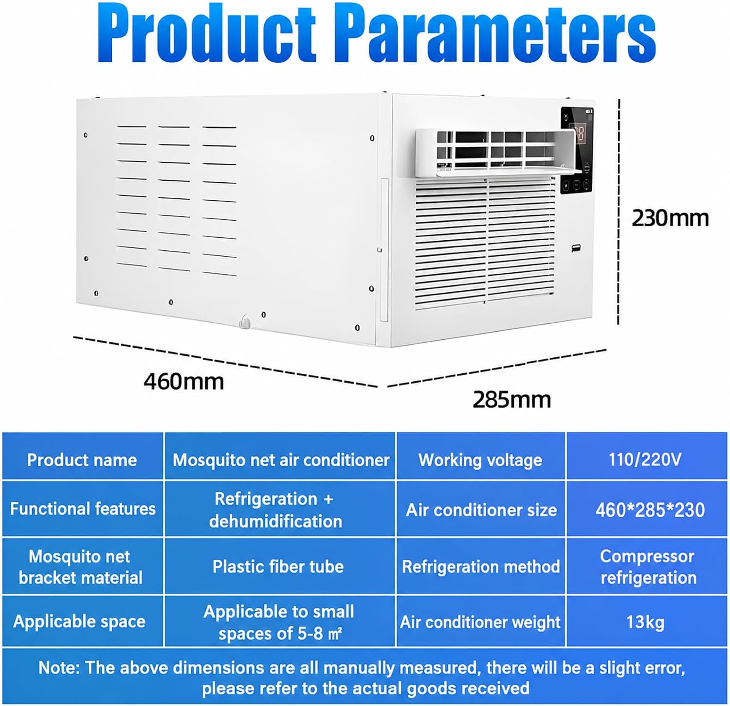  Climatiseur Portable Avec Déshumidificateur, Refroidissement Rapide Pour Le Dortoir De Chambre, Fonctionnement Silencieux, Comprend Tuyau D'échappement Et Tuyau D'évacuation, Configuration Facile Pour