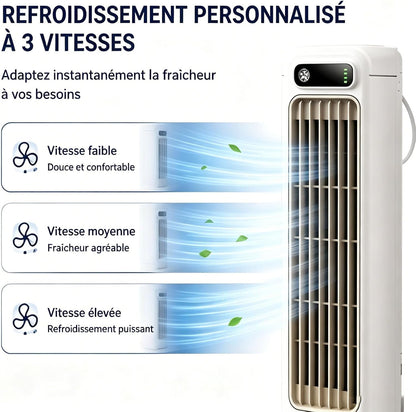  Coldeeze Cooling Ace - Rafraichisseur D’Air Portable, 150 Btus, 3 Vitesses, Silencieux, Longue Autonomie, IdéAl Pour Une Utilisation Dans Une Chambre Ou Un Bureau (Bleu)