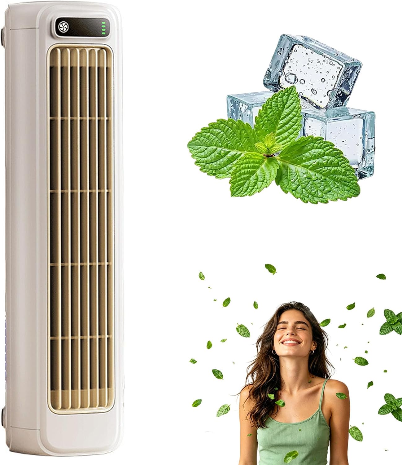  Coldeeze Cooling Ace - Rafraichisseur D’Air Portable, 150 Btus, 3 Vitesses, Silencieux, Longue Autonomie, IdéAl Pour Une Utilisation Dans Une Chambre Ou Un Bureau (Bleu)