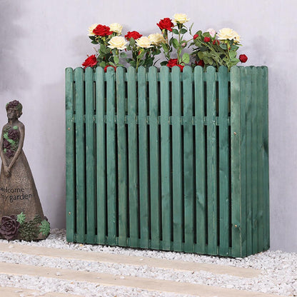 GENERIC Clôture En Bois Massif Pour Climatiseur – Housse Anti-corrosion Pour Meubles D'extérieur – 100 X 30 X 80 Cm – Solution élégante Pour Climatisation