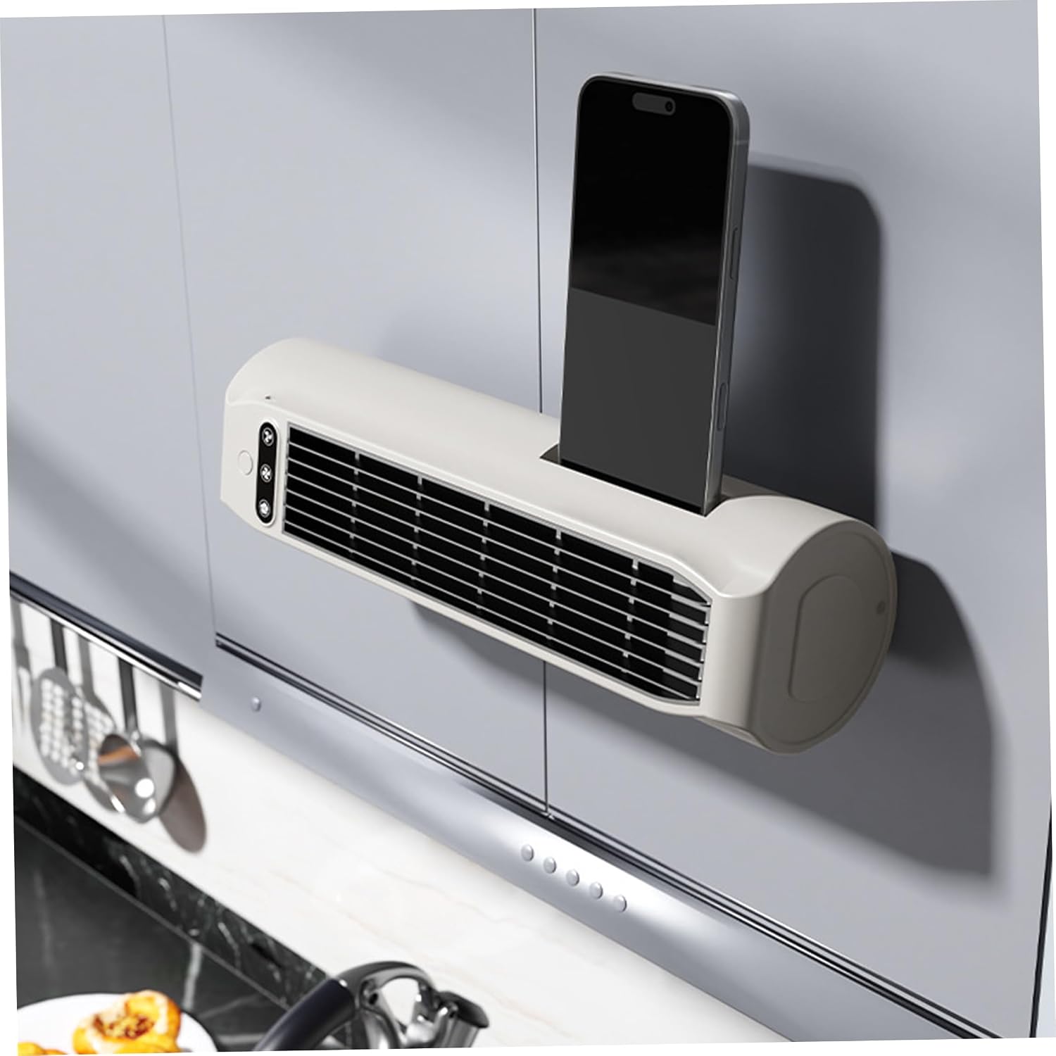  Lot De 2 Climatiseurs Sans Fil, Petit Ventilateur Tour Rechargeable Par USB à 3 Vitesses, Ventilateur De Refroidissement Sur Pied, Mural Et Couché Avec Support Téléphone Pour La Maison Et Le Burea