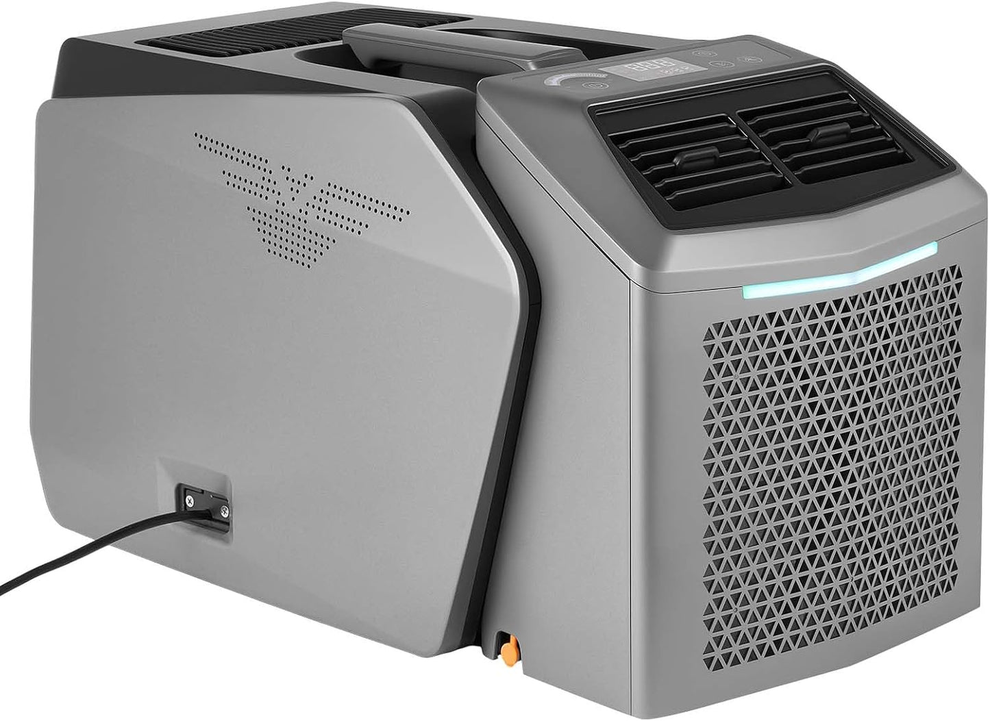  VEVOR Climatiseur Portable Pour Camping 4850 BTU, Climatiseur Mobile Split à Double Tuyau Pour Tente Et Camping-car, Avec Télécommande, Température Réglable 16-32 ℃, Débit D'Air 200 M³/h, Gris Foncé