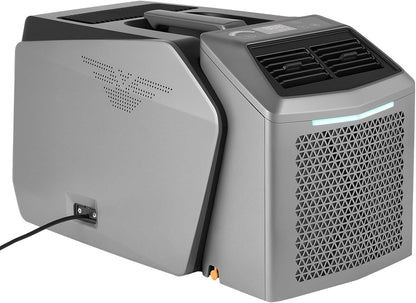  VEVOR Climatiseur Portable Pour Camping 4850 BTU, Climatiseur Mobile Split à Double Tuyau Pour Tente Et Camping-car, Avec Télécommande, Température Réglable 16-32 ℃, Débit D'Air 200 M³/h, Gris Foncé