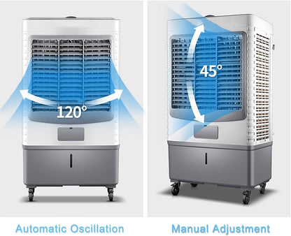 GENERIC Refroidisseur D'air Par évaporation Avec Grand Réservoir, 3 Vitesses, Oscillation Automatique Pour Bureau, Garage, Atelier De Refroidissement