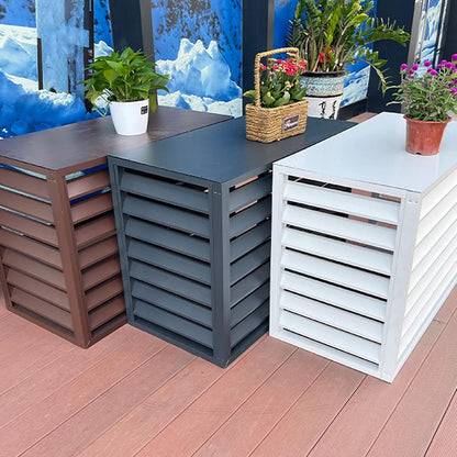  Housse De Protection Pour Climatiseur, Mini Unité Divisée En Extérieur, Housse Antivol En Aluminium Robuste, Résistante Aux UV, Aux Intempéries, économie D'énergie, S'adapte à La Plupart Des Modèles