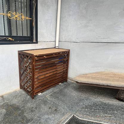 GENERIC Housse En Bois Massif Pour Climatiseur Et Pompe à Chaleur – Anti-corrosion Pour Unités Extérieures, élégante Pour L'extérieur Pour Dissimuler Le Climatiseur Et Le Stockage Des Plantes.