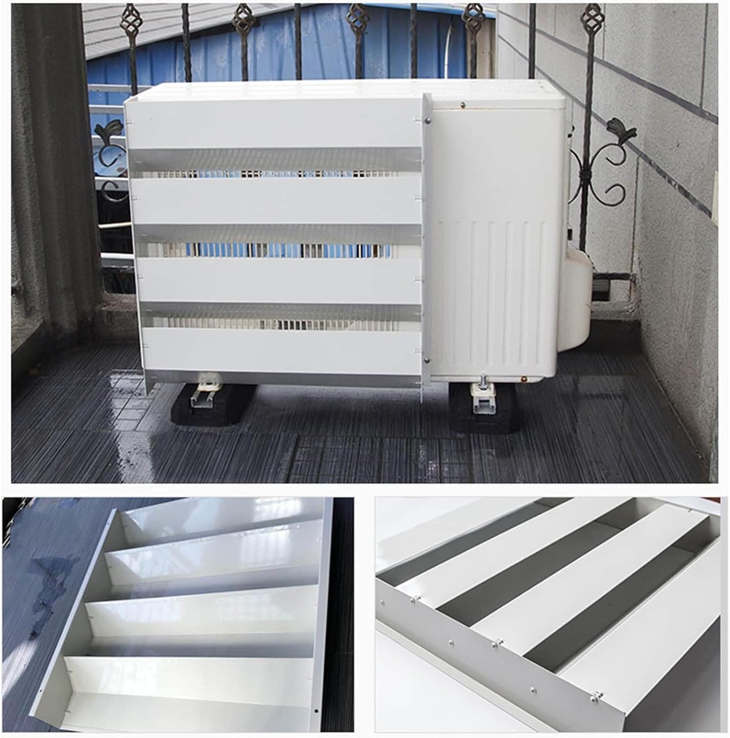 GENERIC Housse De Protection Pour Climatiseur Extérieur - Pour Pompe à Chaleur - 60 X 60 Cm - Protection Contre Les Intempéries Et L'efficacité énergétique