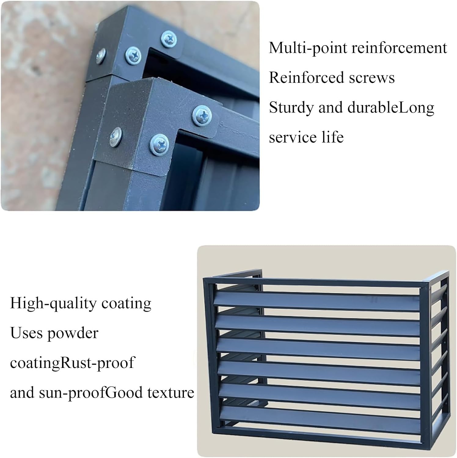  Housse De Protection Antivol Pour Climatiseur Et Pompe à Chaleur En Aluminium, Protection De Confidentialité En Alliage D'aluminium, Barrière Pour équipement De Piscine,