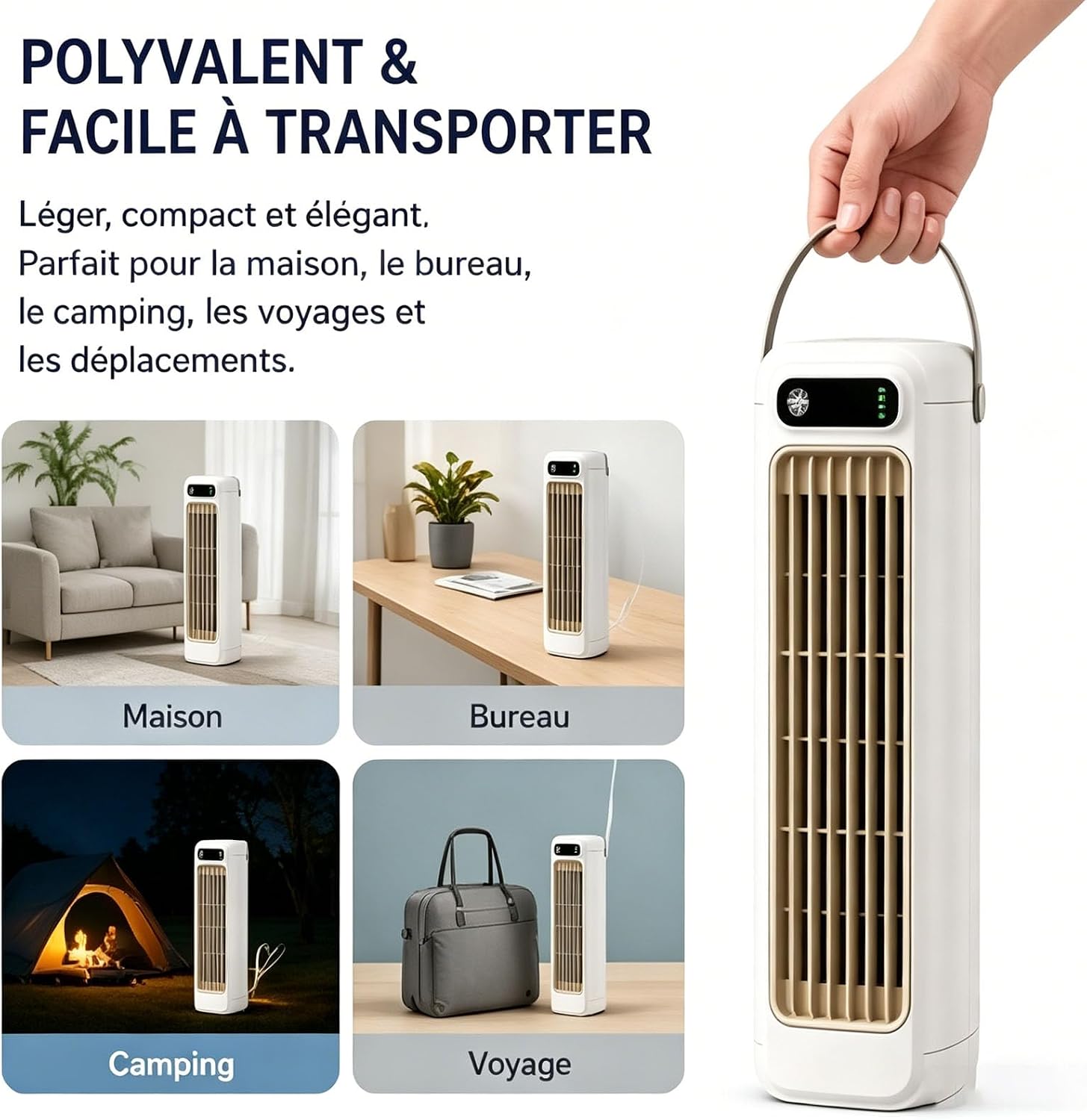  Coldeeze Cooling Ace - Rafraichisseur D’Air Portable, 150 Btus, 3 Vitesses, Silencieux, Longue Autonomie, IdéAl Pour Une Utilisation Dans Une Chambre Ou Un Bureau (Bleu)