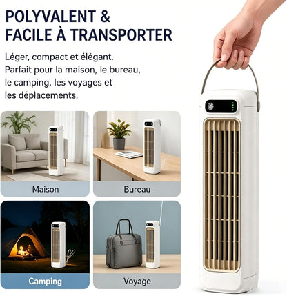  Coldeeze Cooling Ace - Rafraichisseur D’Air Portable, 150 Btus, 3 Vitesses, Silencieux, Longue Autonomie, IdéAl Pour Une Utilisation Dans Une Chambre Ou Un Bureau (Bleu)