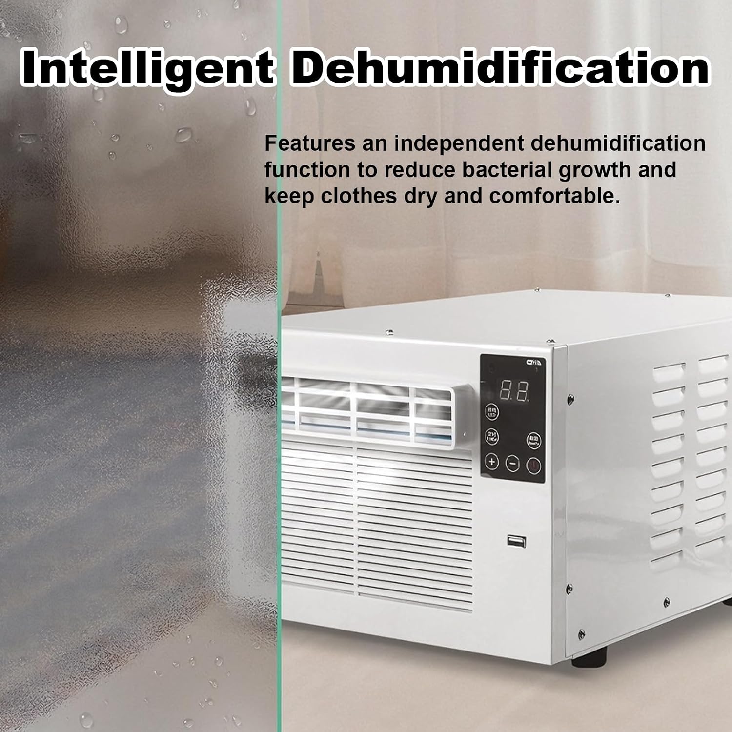 GENERIC Climatiseur Portable Avec Déshumidificateur, Refroidissement Silencieux Pour Chambre à Coucher, Bureau Et VR